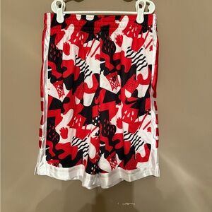 NWT Boys Nike Kids Red and Black Patterned Shorts